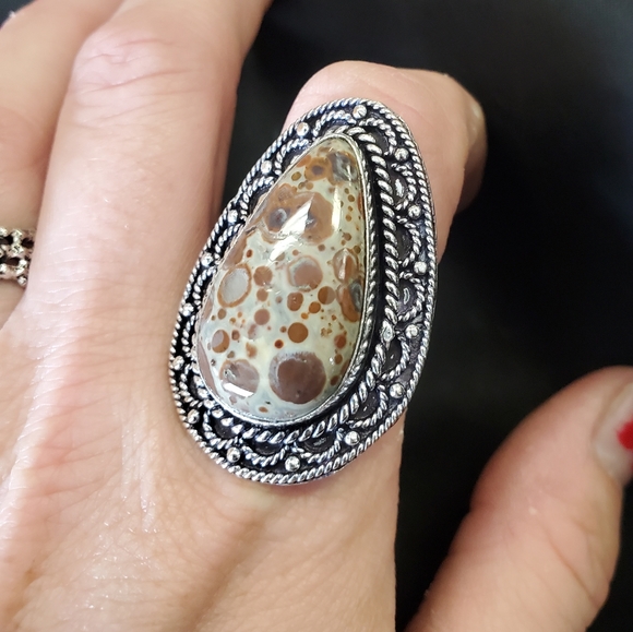 New Asteroid Jasper Silver Ring. - Picture 8 of 16